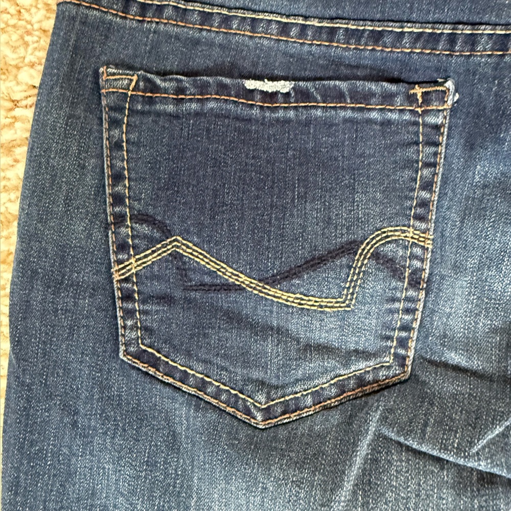 Vintage America Blues Jeans Boho Bootcut Dark Blue Size 4 / 27 EUC - Picture 4 of 8